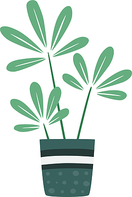 卡通植物盆栽免抠png装饰