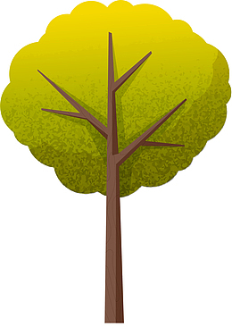 卡通手绘大树装饰插画