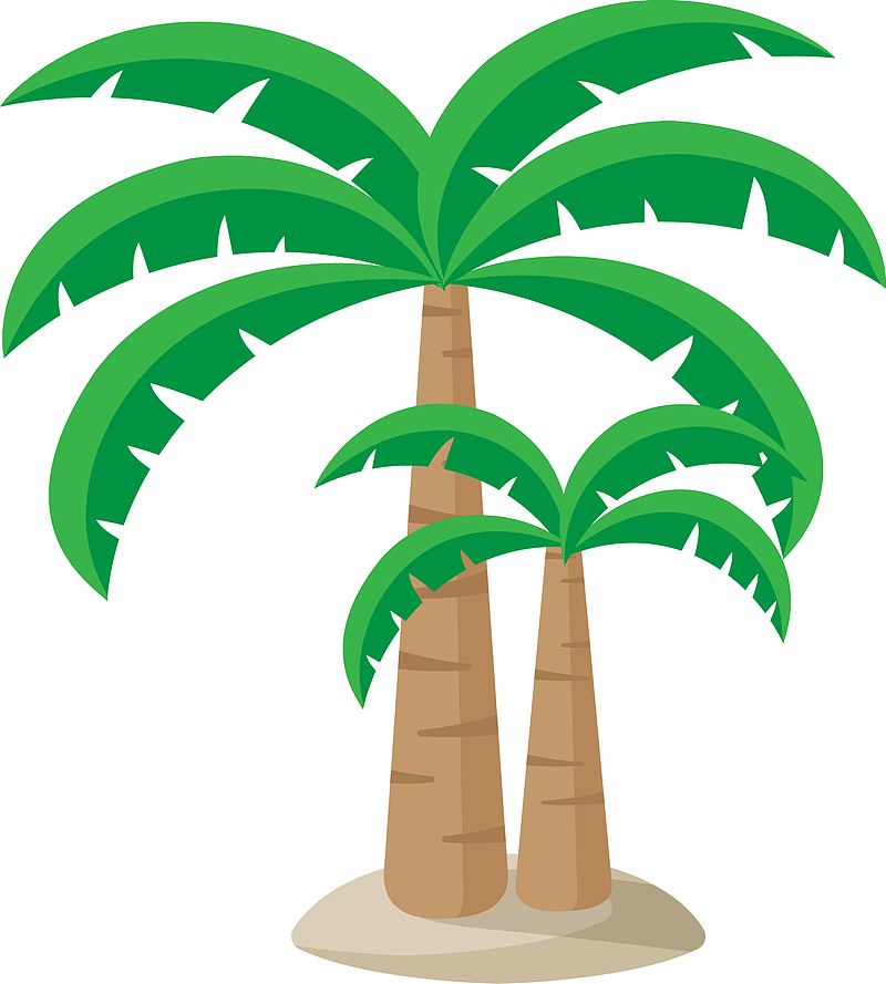 茂盛的棕榈树素材图