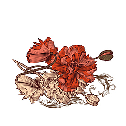 复古花朵