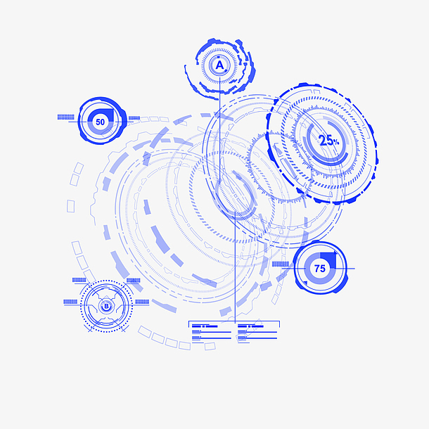 蓝色科技设计矢量免抠素材免费下载_觅元素51yuansu.com