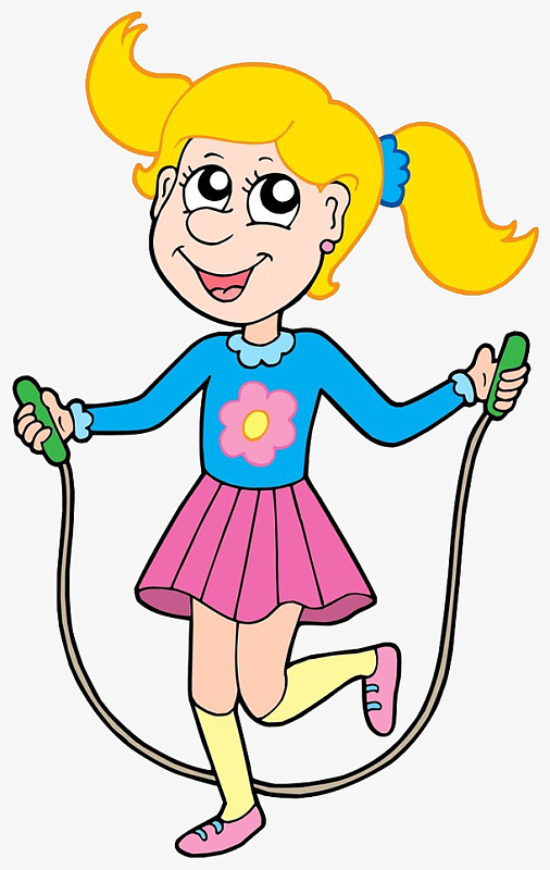 卡通跳绳剪影卡通跳绳儿童跳绳小孩跳绳跳绳的人运动跳绳觅元素为您