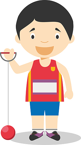 运动的小男孩