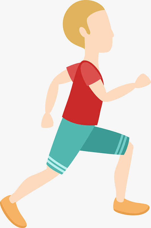 卡通锻炼的男人矢量图