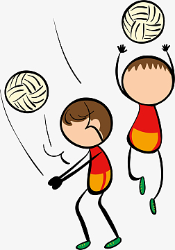 打排球的可爱小男孩