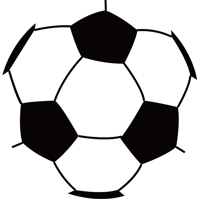 手绘足球运动器材足球图标矢量素
