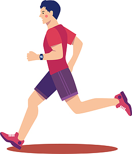 马拉松奔跑的男人