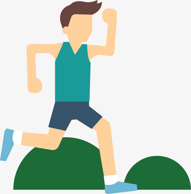 男性运动跑步健身晨跑