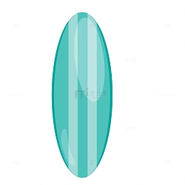 卡通沙滩冲浪滑板