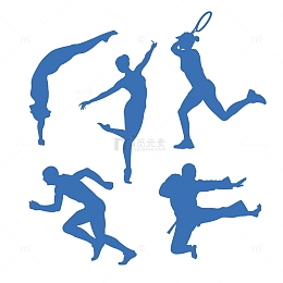 蓝色运动免抠下载