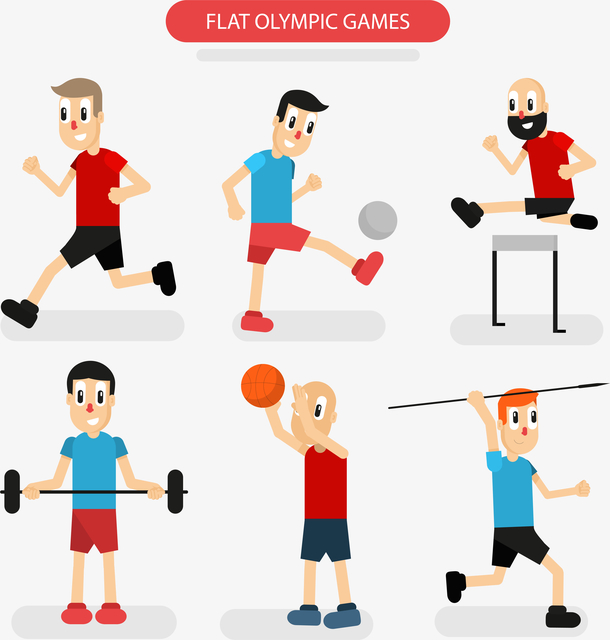 矢量卡通人物运动素材