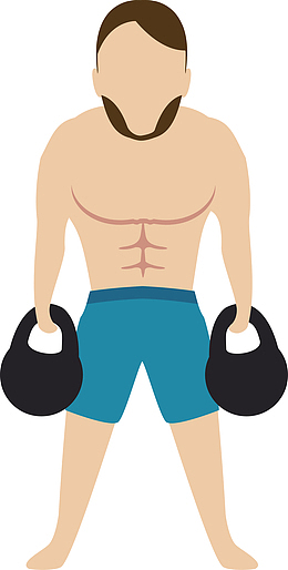 卡通健身器材广告人物形象