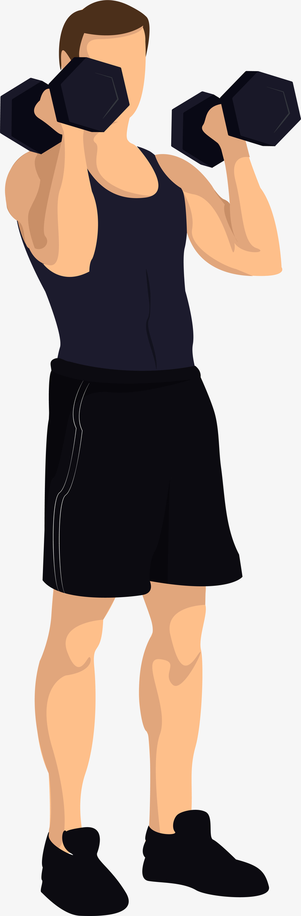 卡通健身肌肉男人物素材免费下载_觅元素