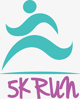 马拉松跑步小人标签