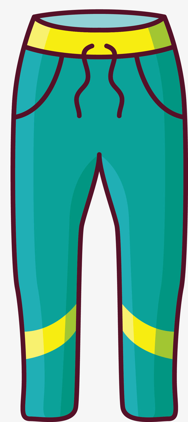 线条对称矢量运动裤