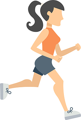 马拉松跑步的女人插画