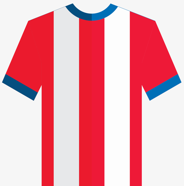 红白条纹矢量球衣