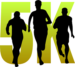 马拉松跑步小人人物剪影