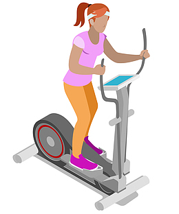 卡通手绘运动健身人物形象