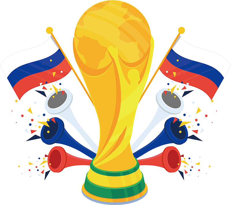 世界杯奖杯插画装饰