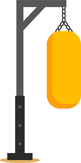 黄色简约运动沙袋