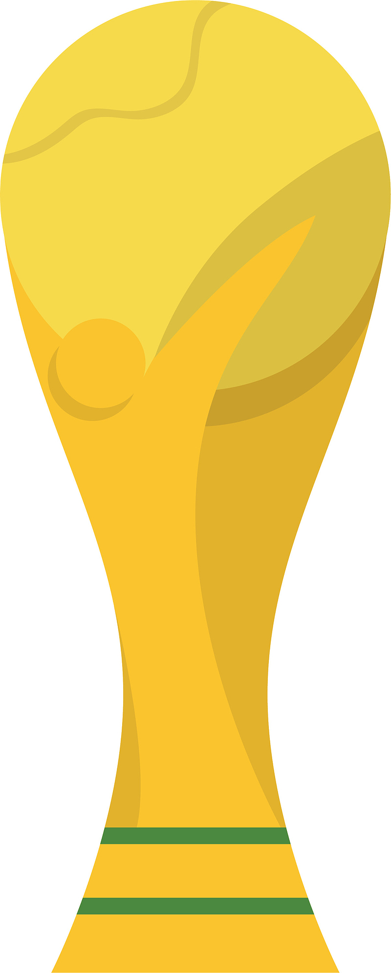 金色扁平世界杯奖杯