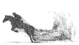 骑马圆点粒子剪影