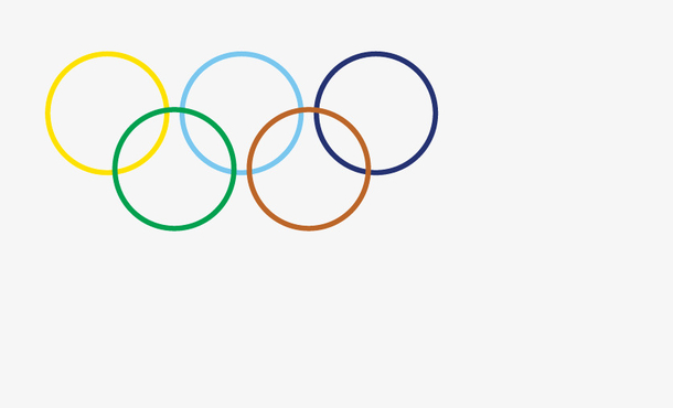奥运会五环图案怎么画图片