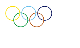 矢量手绘五环旗