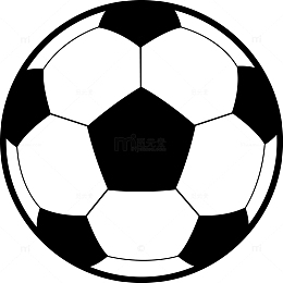 黑白足球矢量素材图