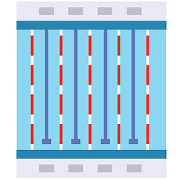 游泳池平面图插画