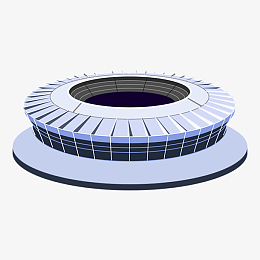 矢量卡通体育馆免抠