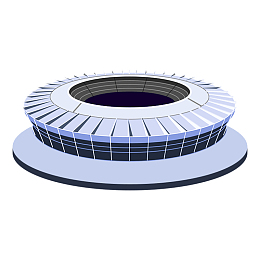 矢量卡通体育馆免抠