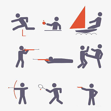 简笔画卡通运动小人