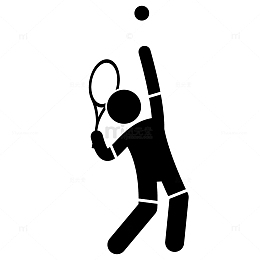 手绘网球人物图标