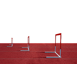 红色跨栏赛道