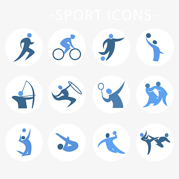 png拼色运动项目矢量图png健身素材健身图片 跑步的小男生png卡通图片