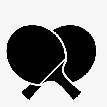 手绘乒乓球拍图标