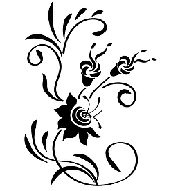 线描花朵花卉