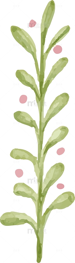 水墨春天小草