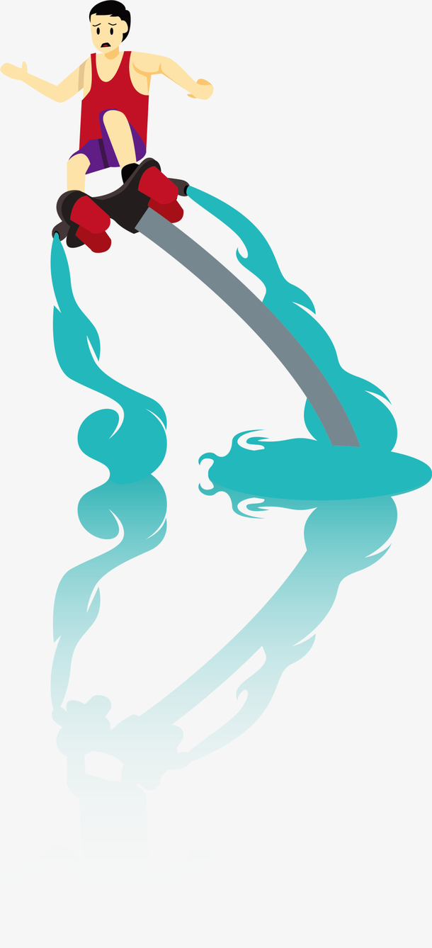 卡通水上喷气超人