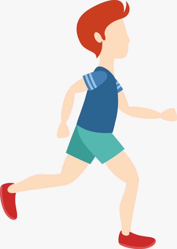 跑步锻炼的男人矢量图