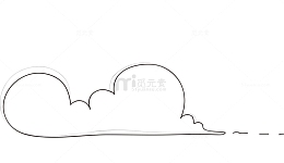 简笔画白云