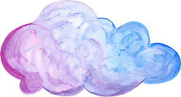 彩色手绘的云朵素材