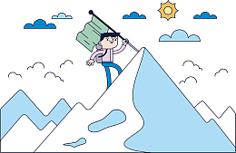 男子爬山
