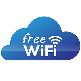 蓝色云朵WIFI图标