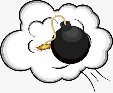 卡通炮弹矢量元素设计图