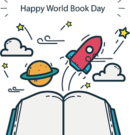 矢量图水彩书本装饰