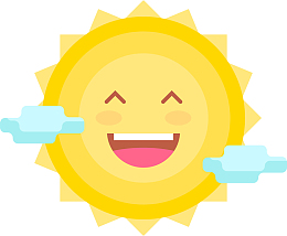 太阳云朵设计素材