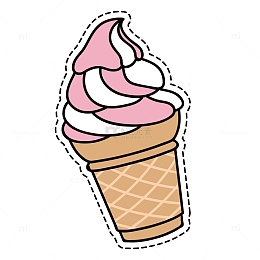 粉色冰激凌